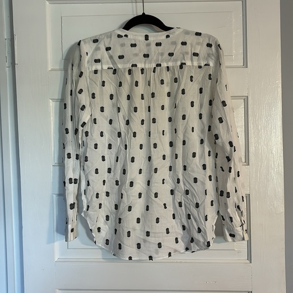 Loft Polka Dot Cotton Button Up - Picture 4 of 4